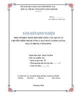 sáng kiến kinh nghiệm một số biện pháp đổi mới công tác quản lý chuyên môn nhằm nâng cao chất lượng giảng dạy ở TTGDTX 