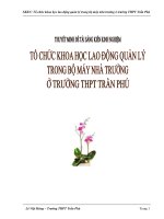 skkn tổ chức khoa học lao động quản lý trong bộ máy nhà trường 