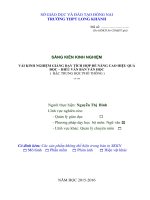 skkn vài KINH NGHIỆM GIẢNG dạy TÍCH hợp để NÂNG CAO HIỆU QUẢ đọc – HIỂU văn bản văn học 