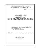 sáng kiến kinh nghiệm một số biện pháp giúp học sinh khiếm thính lớp 1b thực hiện phép trừ (không nhớ) trong phạm vi 100 