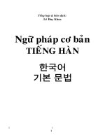 ngữ pháp tiếng hàn cơ bản
