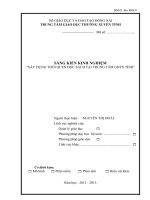 sáng kiến kinh nghiệm xây DỰNG THÓI QUEN đọc SÁCH tại TRUNG tâm GDTX TỈNH 