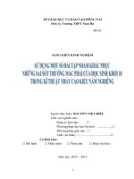 sáng kiến kinh nghiệm sử dụng một số bài tập nhằm khắc phục những sai sót thường mắc phải của học sinh khối 10 trong kĩ thuật nhảy cao kiểu nằm nghiêng 