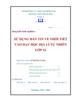 skkn sử dụng bản tin về thời tiết vào dạy học địa lí tự nhiên 12 