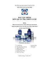 Phân tích SWOT để xây dựng chiến lược kinh doanh dòng sản phẩm NIVEA for men của Công ty Beiersdorf tại thị trường Việt Nam