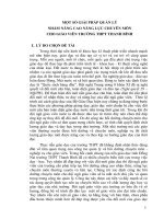 skkn một số giải pháp quản lý nhằm nâng cao năng lực chuyên môn cho giáo viên trường THPT thanh bình 