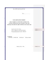 sáng kiến kinh nghiệm thực nghiệm các trò chơi vận động vào chương trình giảng dạy giáo dục thể chất cho học sinh trường THPT chuyên lương thế vinh  