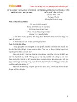 Đề thi khảo sát chất lượng đầu năm môn Ngữ văn lớp 12 trường THPT Nho Quan B, Ninh Bình năm học 2014 - 2015