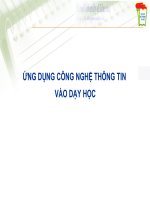 TUYỂN GIÁO VIÊN ỨNG DỤNG CNTT TRONG dạy học