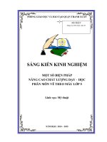 SKKN   một số biện pháp dạy và học phân môn vẽ theo mẫu lớp 5 
