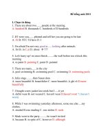 De thi tieng anh 2011(bản có dáp án)