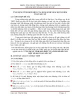 skkn ỨNG DỤNG TÍNH đơn điệu của hàm số để GIẢI một số bài TOÁN sơ cấp 