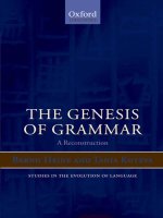 The genesis of grammar by bernd heine and tania kuteva 