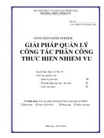 sáng kiến kinh nghiệm  PHƯƠNG PHÁP PHÂN CÔNG TRONG THỰC HIỆN NHIỆM vụ 