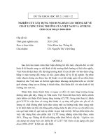 NGHIÊN CỨU XÂY DỰNG NỘI DUNG BÁO CÁO THỐNG KÊ VỀ CHẤT LƯỢNG TĂNG TRƯỞNG CỦA VIỆT NAM VÀ ÁP DỤNG CHO GIAI ĐOẠN 2006-2010