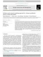 Artificial neural network modelling approach for a biomass gasification process in fixed bed gasifiers