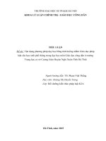 TIỂU LUẬN GIÁO DỤC CÔNG DÂN: Vận dụng phương pháp dạy học bằng tình huống nhằm Giáo dục pháp luật cho học sinh phổ thông trong dạy học môn Giáo dục công dân ở trường Trung học cơ sở Cương Gián Huyện Nghi Xuân Tĩnh Hà Tĩnh