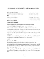 Đề thi luật đất đai 2014   2016