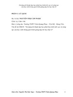 skkn sử dụng kỹ thuật dạy học phát huy tính tích cực và sáng tạo của học sinh trong quá trình giảng dạy tin học lớp 12 