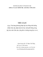 Tiểu luận giáo dục công dân: Vận dụng phương pháp dạy học bằng tình huống nhằm Giáo dục pháp luật cho học sinh phổ thông trong dạy học môn Giáo dục công dân ở trường trung học cơ sơ
