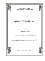 Luận văn thạc sỹ: QUẢN LÝ HOẠT ĐỘNG DẠY – HỌC MÔN TIN HỌC CẤP TRUNG HỌC CƠ SỞ CỦA PHÒNG GIÁO DỤC VÀ ĐÀO TẠO HUYỆN NGA SƠN