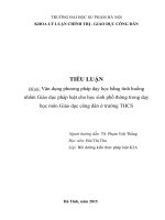 TIỂU LUẬN GIÁO DỤC CÔNG DÂN: Vận dụng phương pháp dạy học bằng tình huống nhằm Giáo dục pháp luật cho học sinh phổ thông trong dạy học môn Giáo dục công dân ở trường THCS