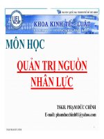 Bài giảng quản trị nguồn nhân lực chương 1   TSKH  phạm đức chính