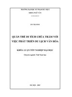 Quần thể di tích chùa trầm với việc phát triển du lịch văn hóa 