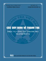 Ebook các quy định về thanh tra phục vụ công tác thanh tra ngành nội vụ phần 1
