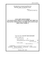 sáng kiến kinh nghiệm ứng dụng phần mềm activinspire để thiết kế bài giảng nhằm nâng cao hiệu quả giảng dạy môn công nghệ 11 
