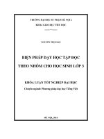 Biện pháp dạy học tập đọc theo nhóm cho học sinh lớp 3 