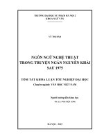 Ngôn ngữ nghệ thuật trong truyện ngắn nguyễn khải sau 1975 