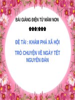 Bài giảng điện tử mầm non lớp Chồi đề tài KPXH: Trò chuyện về ngày tết nguyên đán
