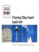 Bài giảng tin học trong quản lý xây dựng chương 3   ths  đỗ thị xuân lan