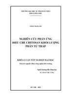 Nghiên cứu phản ứng điều chế chitosan khối lượng phân tử thấp 