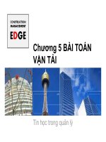 Bài giảng tin học trong quản lý xây dựng chương 5   ths  đỗ thị xuân lan