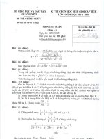 ĐỀ THI CHỌN HSG MÔN TOÁN CẤP TỈNH NĂM HỌC 20142015