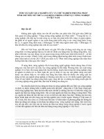 TÓM TẮT KẾT QUẢ NGHIÊN CỨU VÀ THỬ NGHIỆM PHƢƠNG PHÁP TÍNH CHỈ TIÊU DƢ THỪA LAO ĐỘNG TRONG LĨNH VỰC NÔNG NGHIỆP Ở VIỆT NAM