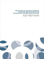 BÁO CÁO CỦA CÁC TỔ CHỨC PHI CHÍNH PHỦ  VỀ VIỆC THỰC HIỆN CÔNG ƯỚC  XÓA BỎ MỌI HÌNH THỨC PHÂN BIỆT ĐỐI XỬ VỚI PHỤ NỮ