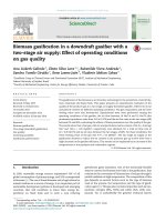 Biomass gasification in a downdraft gasifier with a twostage air supply: Effect of operating conditions on gas quality