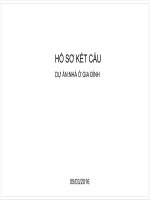 HỒ SƠ BẢN VẼ KẾT CẤU DỰ ÁN NHÀ Ở GIA ĐÌNH LÀM BẰNG REVIT
