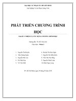 Tieu luan  Phat trien chuong trinh hoc