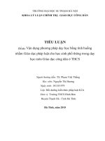 Tiểu luận giáo dục công dân: Vận dụng phương pháp dạy học bằng tình huống nhằm Giáo dục pháp luật cho học sinh phổ thông trong dạy học môn Giáo dục công dân ở THCS