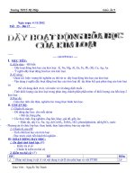 Giáo án bàn tay nặn bột hóa học 9 bài dãy hoạt động hóa học của kim loại