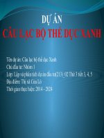 dự án câu lạc bộ xanh