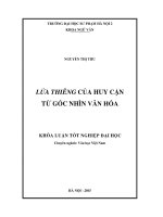 Lửa thiêng của huy cận từ góc nhìn văn hóa 