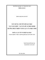 Xây dựng chuyên đề day học lực đàn hồi   vật lí lớp 10 theo định hướng phát triển năng lực của học sinh 