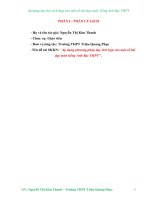 skkn áp dụng phương pháp dạy tích hợp  vào một số bài dạy tiếng anh bậc THPT  