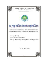 skkn quản lý hoạt động dạy học của hiệu trưởng trường THCS huyện văn giang  tỉnh hưng yên 