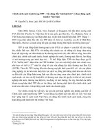 Chính sách cạnh tranh trong TPP – Tác động đến “nội luật hóa” và hoạt động cạnh tranh ở Việt Nam